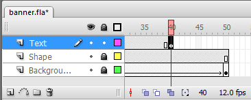 Setting a keyframe