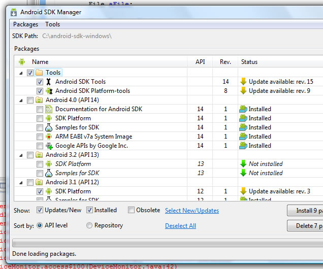 Android SDK Manager