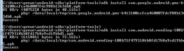 install new google play service apks