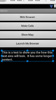 some layout parameters on a textview