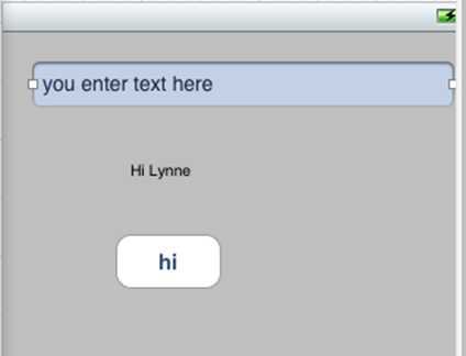 interface with textfield