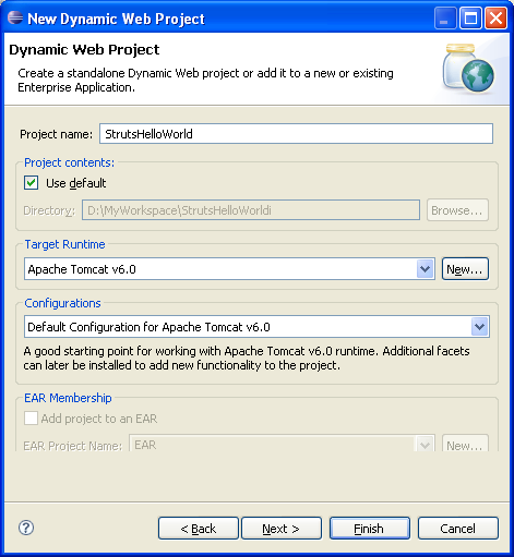 Eclipse Struts2 Project